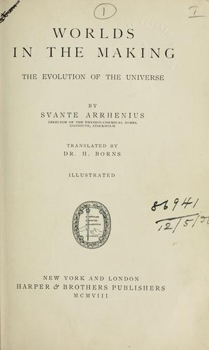 Cover of Worlds in the making