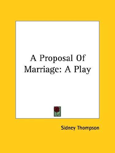 Cover of A Proposal Of Marriage