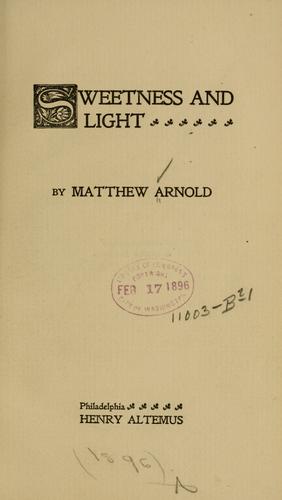 Cover of Sweetness and light
