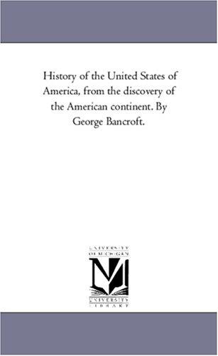 Cover of History of the United States of America