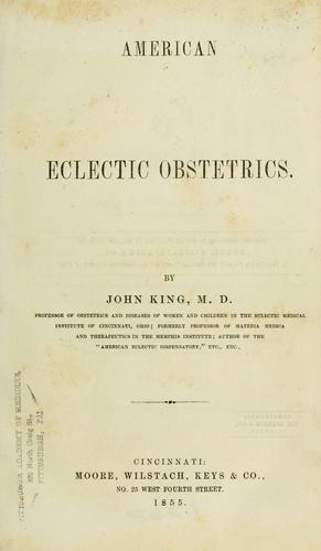 Cover of American eclectic obstetrics