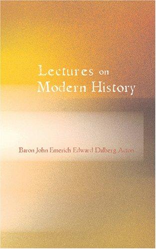 Cover of Lectures on Modern history