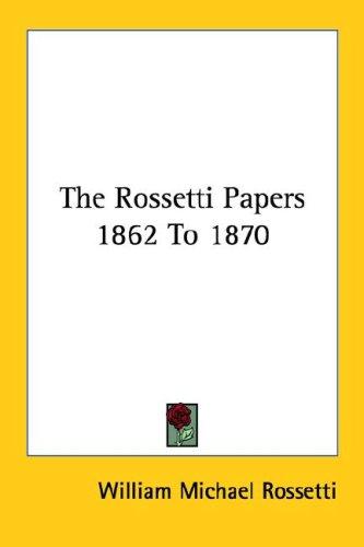 Cover of Rossetti papers, 1862 to 1870