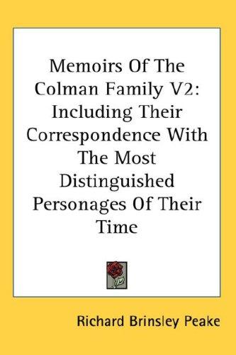 Cover of Memoirs Of The Colman Family V2