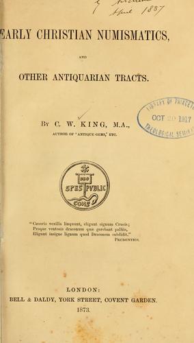Cover of Early Christian numismatics, and other antiquarian tracts
