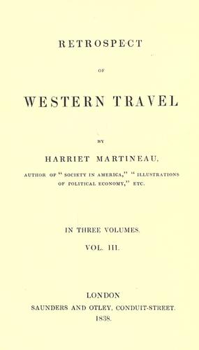 Cover of Retrospect of Western Travel-3VOLS