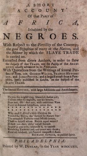 Cover of A short account of that part of Africa
