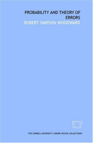 Cover of Probability and theory of errors