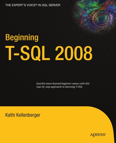 Cover of Beginning T-SQL 2008