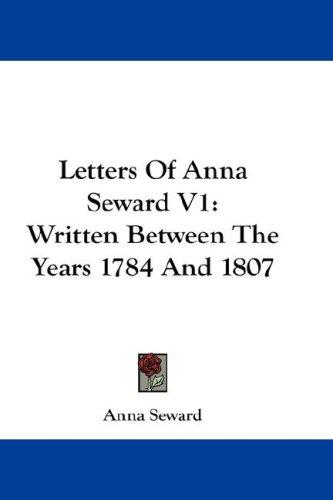 Cover of Letters Of Anna Seward V1