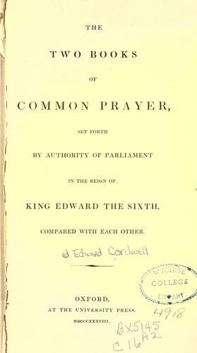 Cover of Book of Common Prayer.