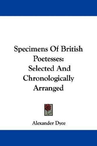 Cover of Specimens of British poetesses