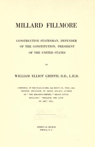 Cover of Millard Fillmore