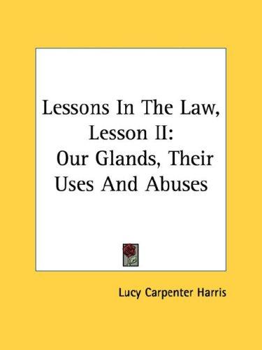 Cover of Lessons In The Law, Lesson II
