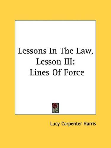 Cover of Lessons In The Law, Lesson III