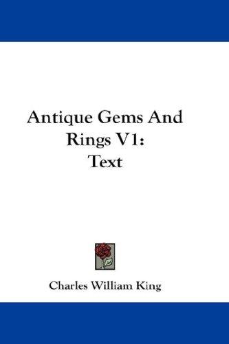 Cover of Antique Gems And Rings V1