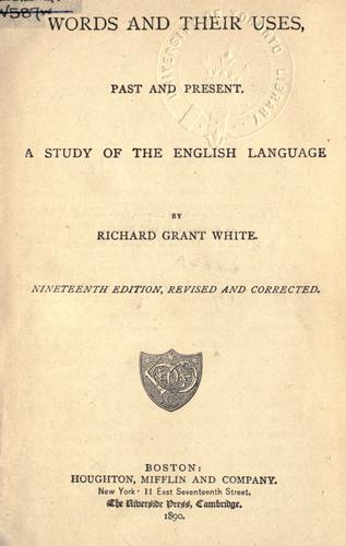 Cover of Words and their uses, past and present