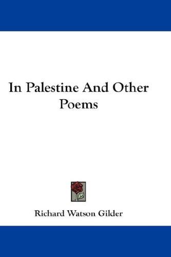 Cover of In Palestine and other poems