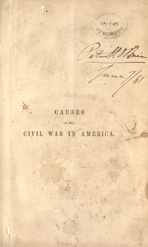 Cover of Causes of the Civil War in America