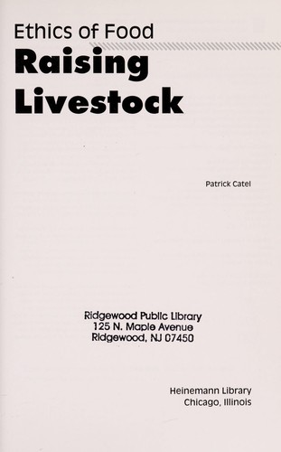 Cover of Raising livestock