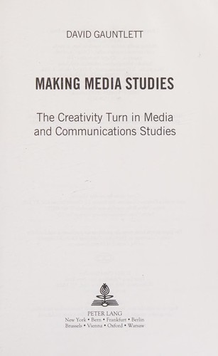 Cover of Making Media Studies