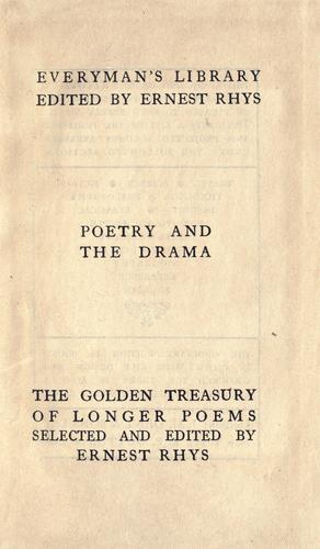 Cover of The golden treasury of longer poems