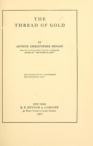 Cover of The thread of gold