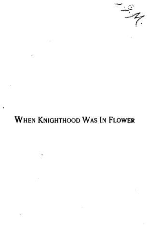 Cover of When knighthood was in flower