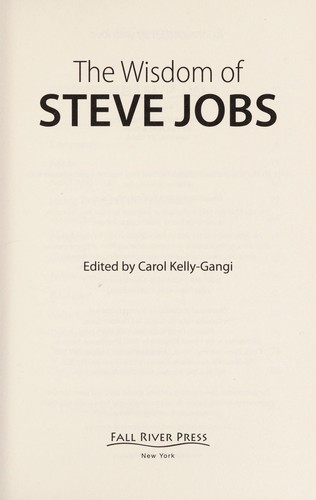 Cover of The wisdom of Steve Jobs