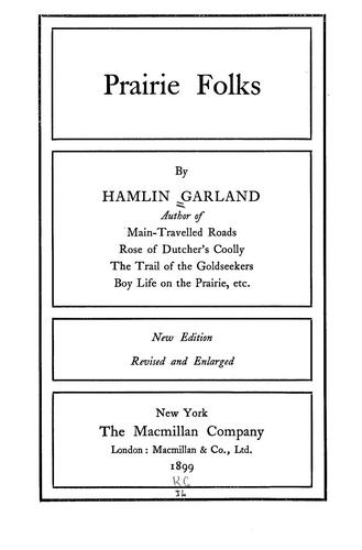 Cover of Prairie folks