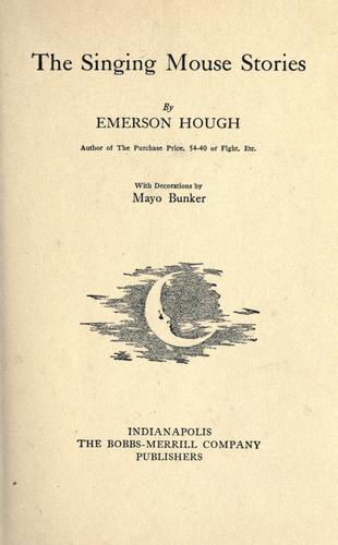Cover of The singing mouse stories