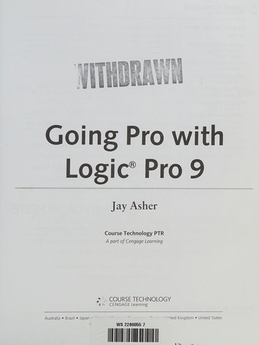 Cover of Going pro with Logic Pro 9