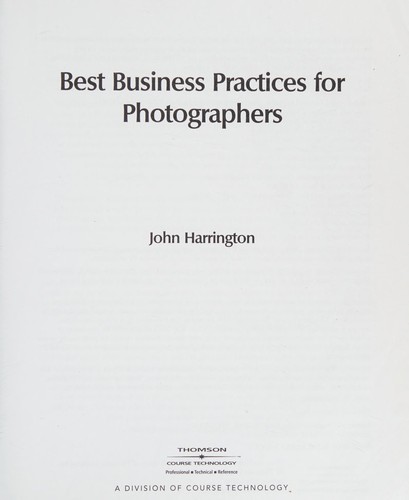 Cover of Best Business Practices for Photographers