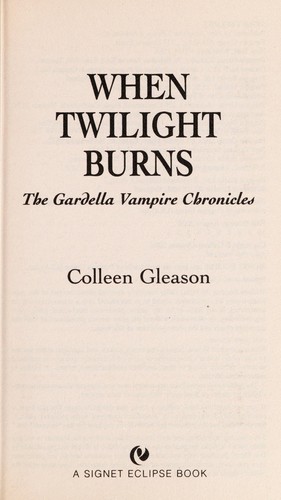 Cover of When Twilight Burns