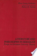Cover of Literature and Philosophy in Dialogue