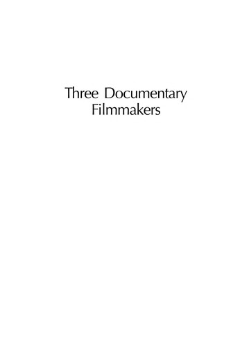 Cover of Three documentary filmmakers