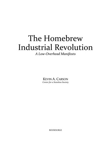 Cover of The homebrew industrial revolution