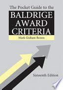 Cover of The Pocket Guide to the Baldrige Criteria (5-Pack)