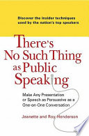Cover of There's No Such Thing as Public Speaking