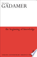 Cover of The Beginning of Knowledge