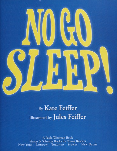 Cover of No go sleep!