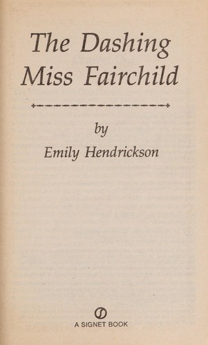 Cover of The Dashing Miss Fairchild