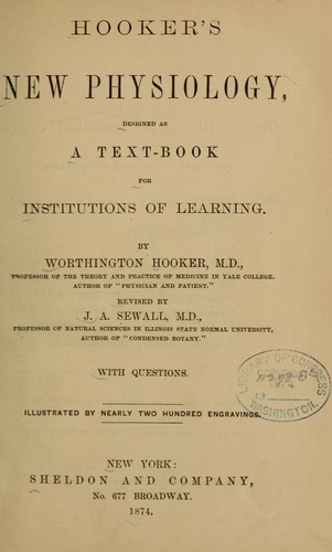 Cover of Hooker's new physiology