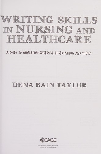 Cover of Writing Skills in Nursing and Healthcare