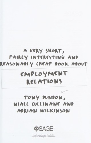 Cover of Employment Relations