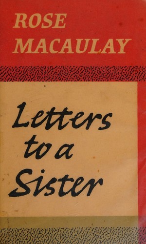 Cover of Letters to a sister from Rose Macaulay