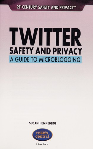 Cover of Twitter safety and privacy