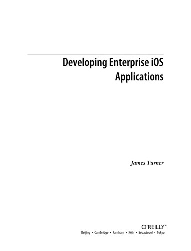 Cover of Developing Enterprise IOS Applications