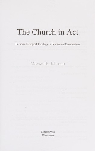 Cover of Church in Act