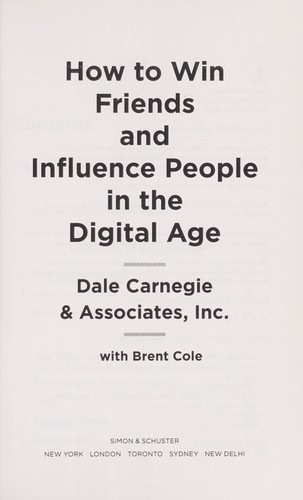 Cover of How to win friends and influence people in the digital age